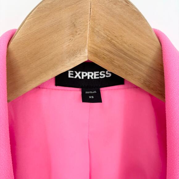 Express Gum Pop One-Button Cropped Blazer Size XS - Picture 5 of 8